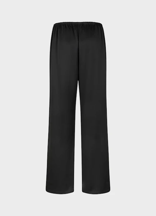 Wide Leg Pants Satin trousers black