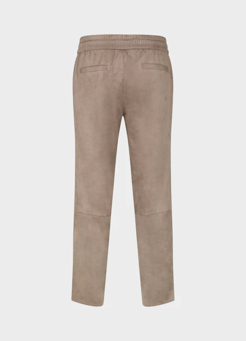 Regular Fit Pants Tech Velours - Trousers mink