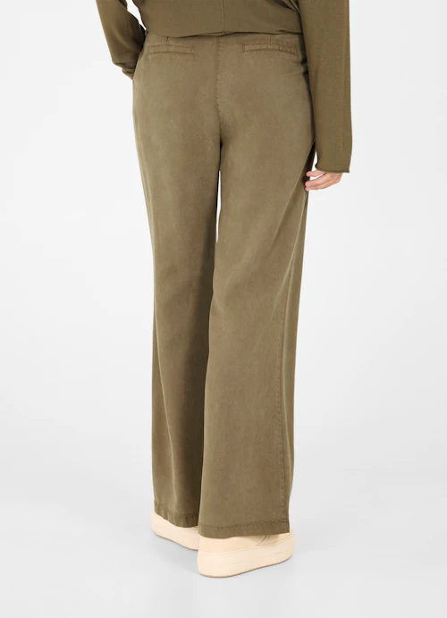 Casual Fit Pants Twill trousers burnt olive