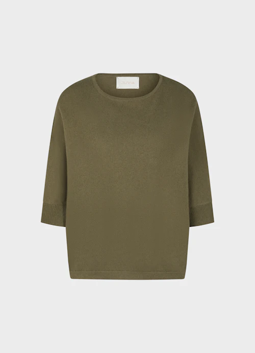 Casual Fit Knitwear Cashmere Blend - Sweater burnt olive