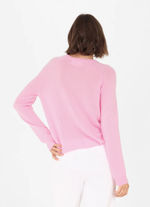 Coupe Regular Fit Maille Pull en cachemire rose bloom