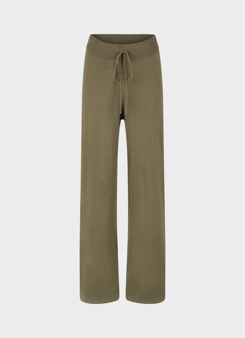 Regular Fit Knitwear Cashmere Blend - Knit Trousers burnt olive