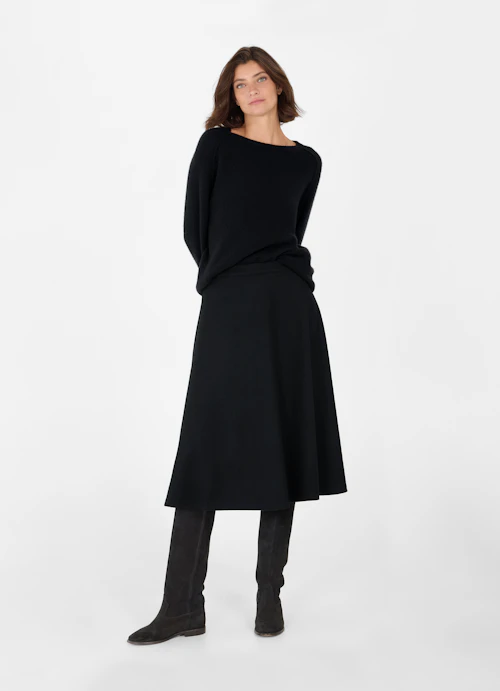Medium Fit Skirts Flannel skirt black