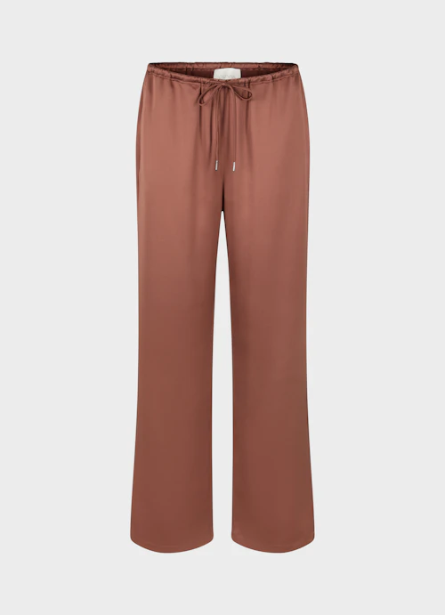 Wide Leg Pants Satin trousers chestnut