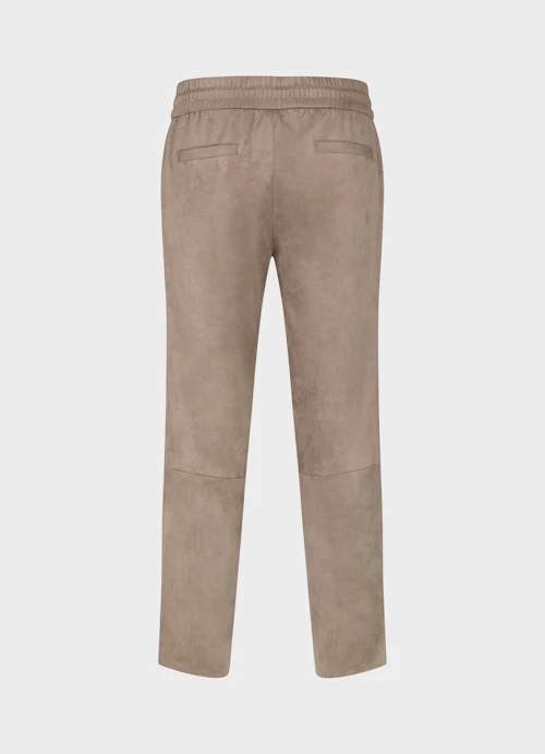 Regular Fit Pants Tech Velours - Trousers mink