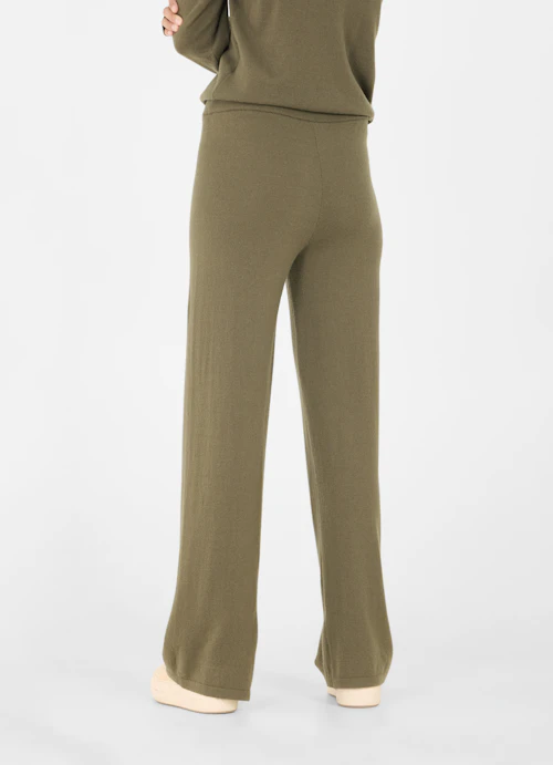 Regular Fit Knitwear Cashmere Blend - Knit Trousers burnt olive