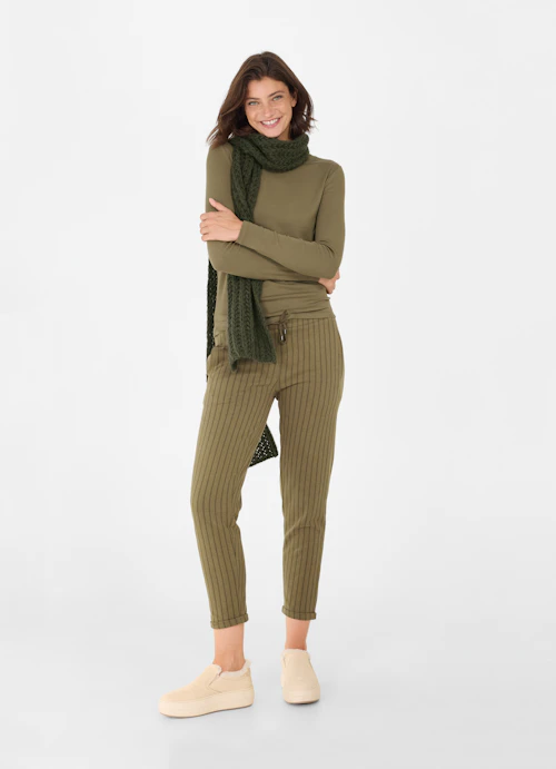 Regular Fit Knitwear Knitted scarf burnt olive