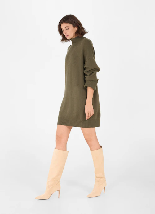 Casual Fit Knitwear Cashmere Blend Dress burnt olive