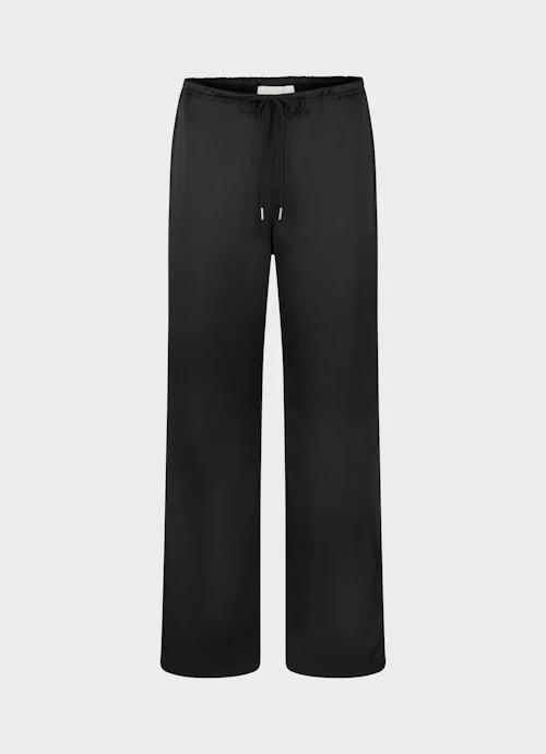 Wide Leg Pants Satin trousers black