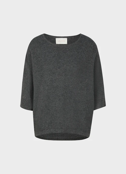 Casual Fit Strick Cashmere Blend - Pullover anthra.mel.