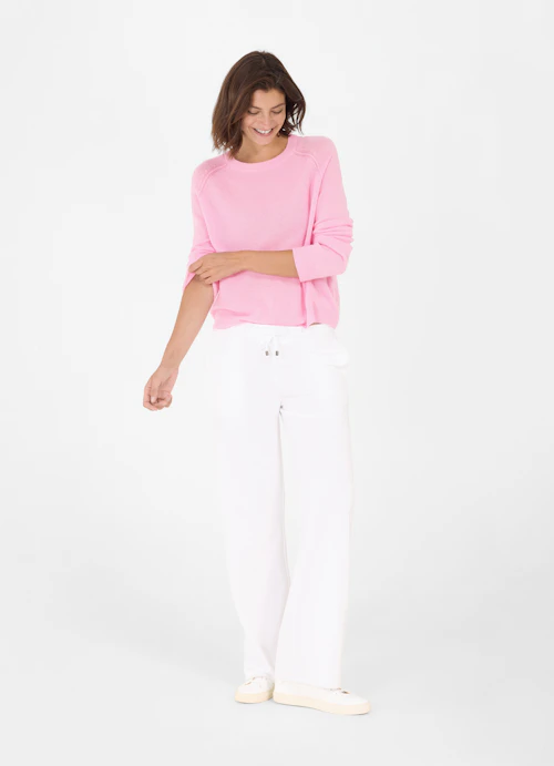 Coupe Regular Fit Maille Pull en cachemire rose bloom