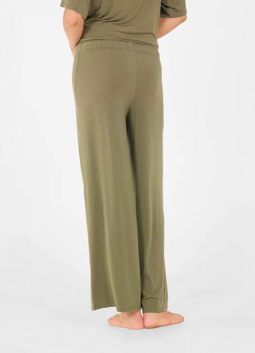 Wide Leg Nightwear Nightwear - Trousers burnt olive