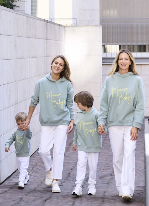 Casual Fit Hoodies Family Hoodie - Monaco Baby dusty green