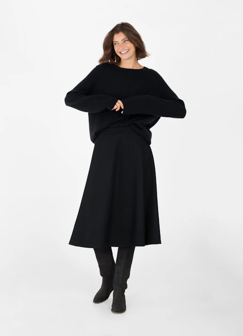 Medium Fit Skirts Flannel skirt black