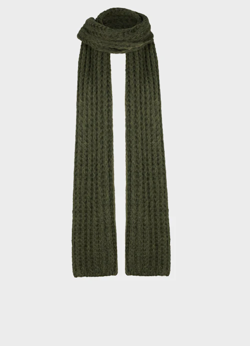 Regular Fit Knitwear Knitted scarf burnt olive