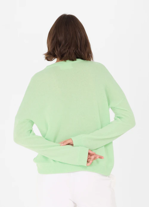 Casual Fit Knitwear Cashmere sweater apple green mel.