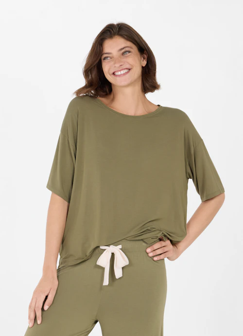 Regular Fit Nightwear Nightwear - T-shirt burnt olive