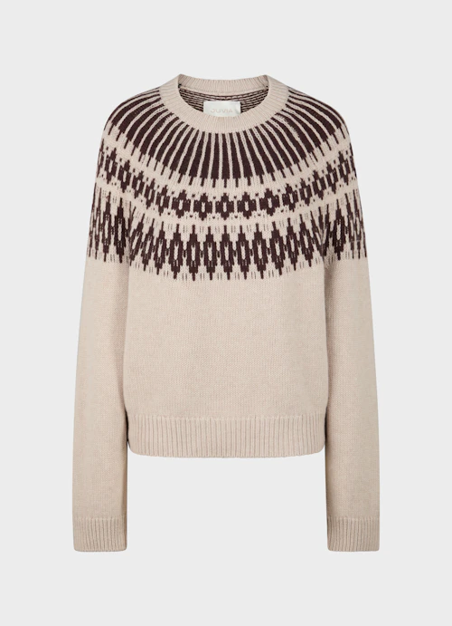 Regular Fit Knitwear Cashmere Blend Sweater sand