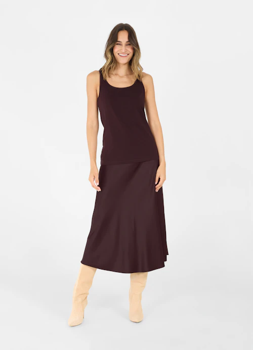 Slim Fit Tops Fitted - Tank Top burgundy