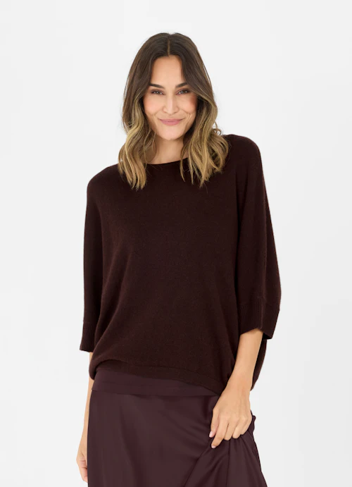 Casual Fit Knitwear Cashmere Blend - Sweater burgundy