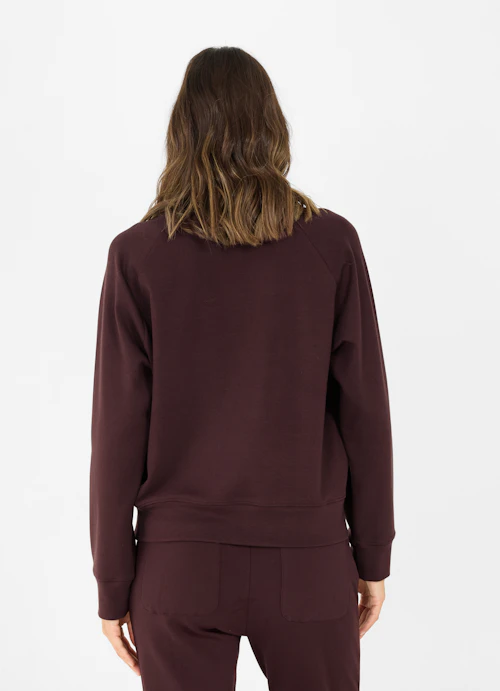 Loose Fit Sweatshirts Modal Blend - Sweatshirt burgundy