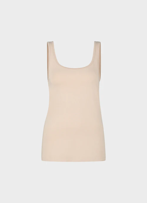 Slim Fit Tops Fitted - Tank Top sand