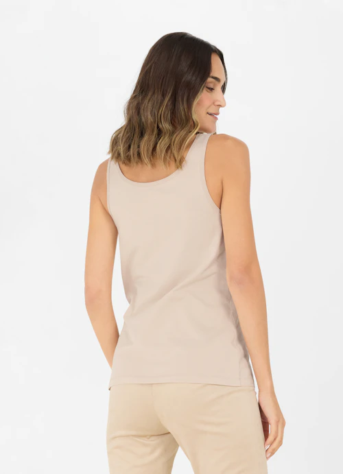 Slim Fit Tops Fitted - Tank Top sand