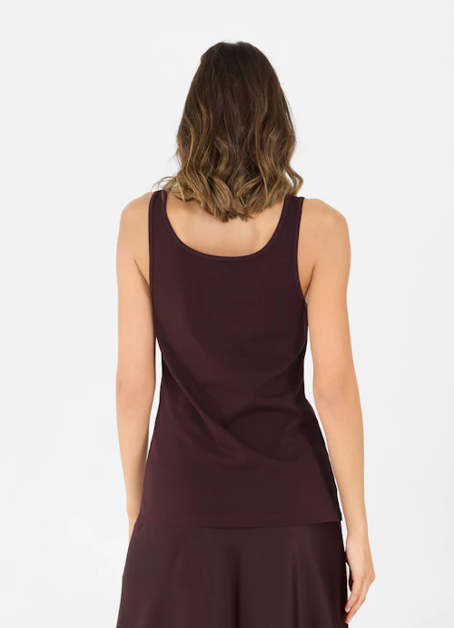 Slim Fit Tops Fitted - Tank Top burgundy