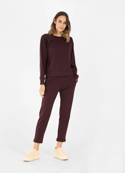 Casual Fit Sweatpants Modal Blend - Sweatpants burgundy