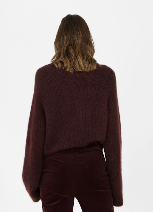 Casual Fit Knitwear Cashmere Sweater burgundy