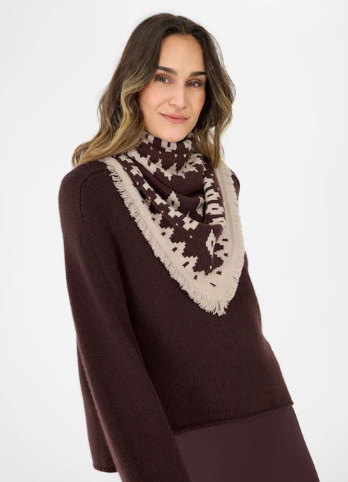 Regular Fit Knitwear Cashmere Blend Scarf burgundy