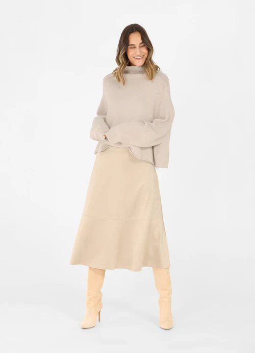 Medium Length Skirts Tech Velours - Rock sand