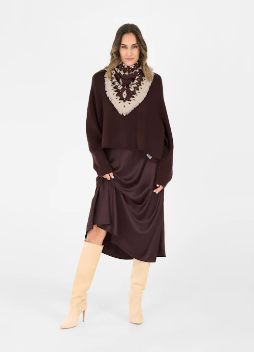 Regular Fit Knitwear Cashmere Blend Scarf burgundy