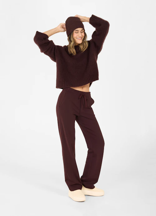 Regular Fit Knitwear wool hat burgundy