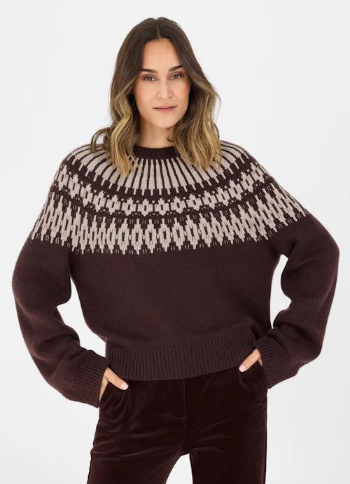 Regular Fit Knitwear Cashmere Blend Sweater burgundy