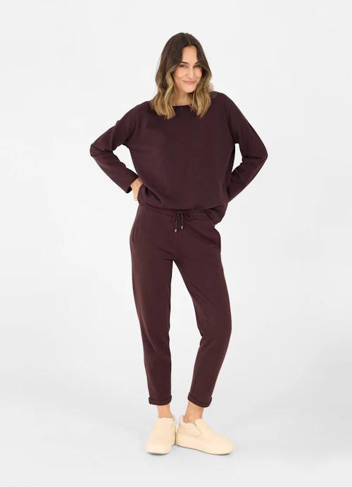 Casual Fit Sweatpants Cotton blend - Sweatpants burgundy