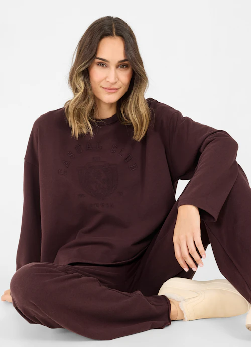 Loose Fit Sweaters Cotton Blend - Boxy Sweater burgundy