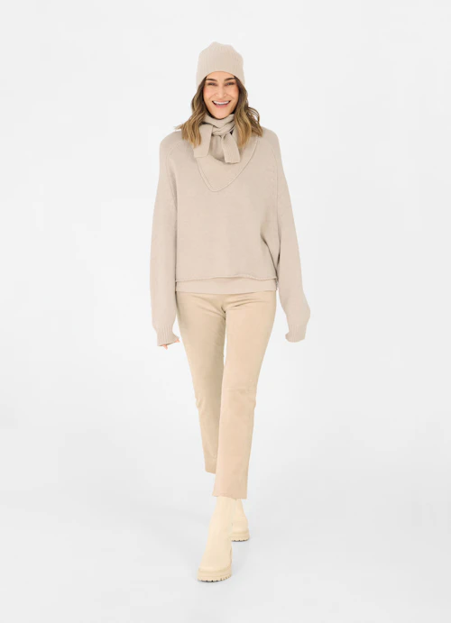 Regular Fit Knitwear Wool scarf sand