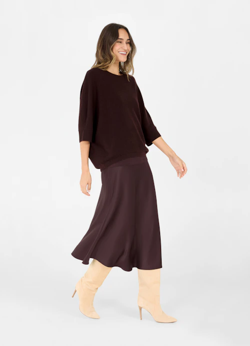 Casual Fit Knitwear Cashmere Blend - Sweater burgundy