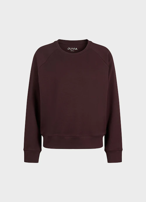 Loose Fit Sweatshirts Modal Blend - Sweatshirt burgundy