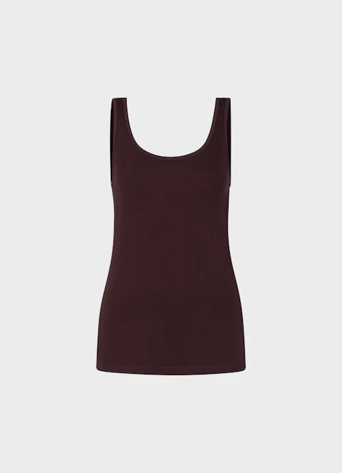 Slim Fit Tops Fitted - Tank Top burgundy
