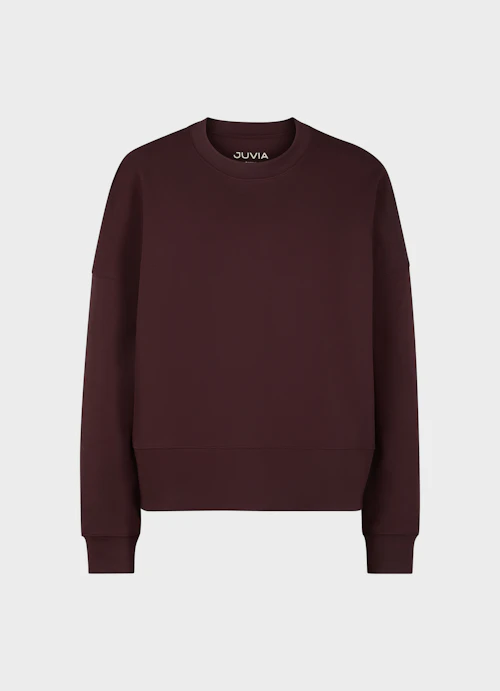 Loose Fit Sweatshirts Modal Blend - Sweatshirt burgundy