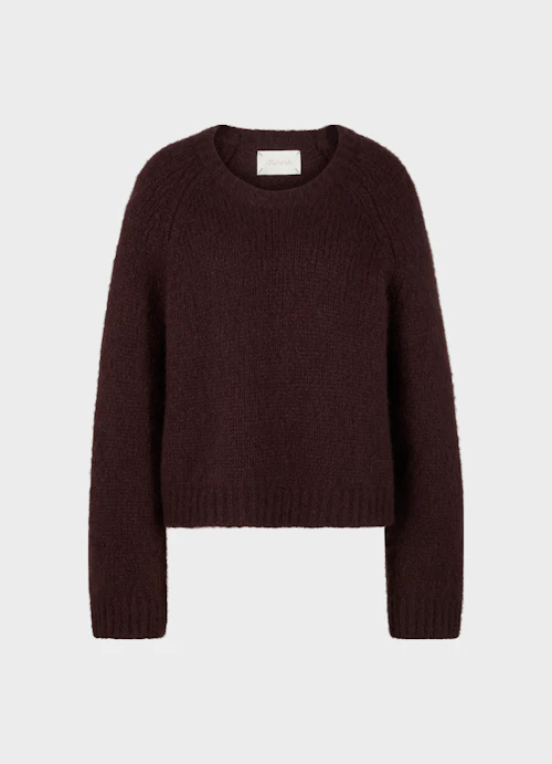 Casual Fit Knitwear Cashmere Sweater burgundy