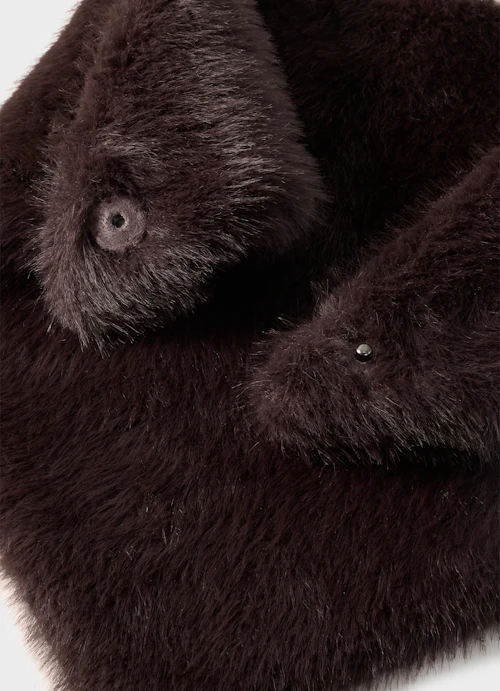 One Size Blouses Faux fur scarf burgundy