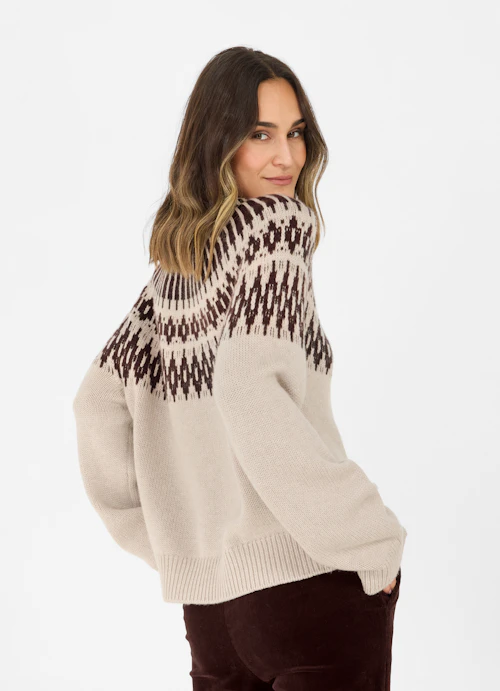 Regular Fit Knitwear Cashmere Blend Sweater sand