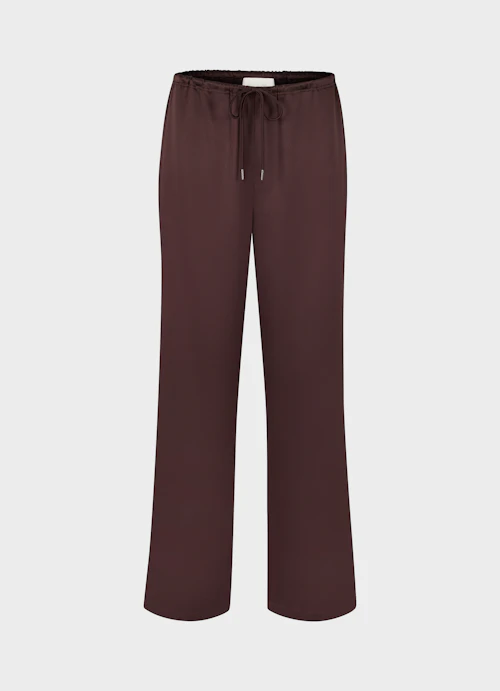 Wide Leg Pants Satin trousers burgundy