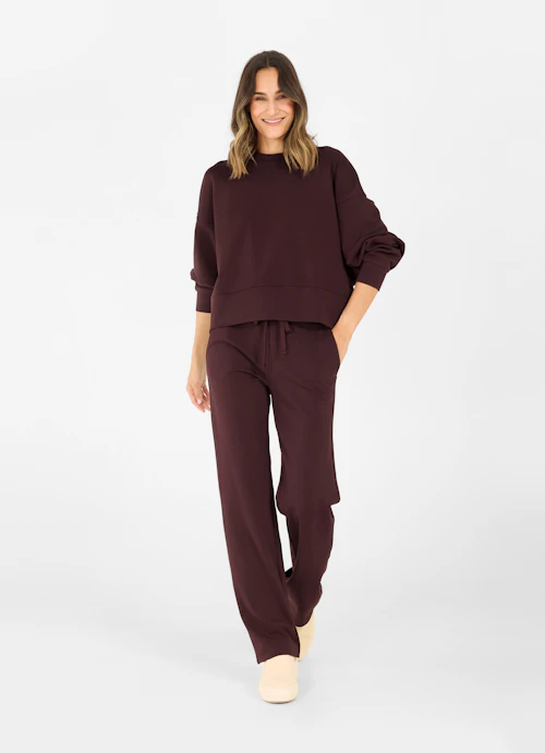 Loose Fit Sweatshirts Modal Blend - Sweatshirt burgundy