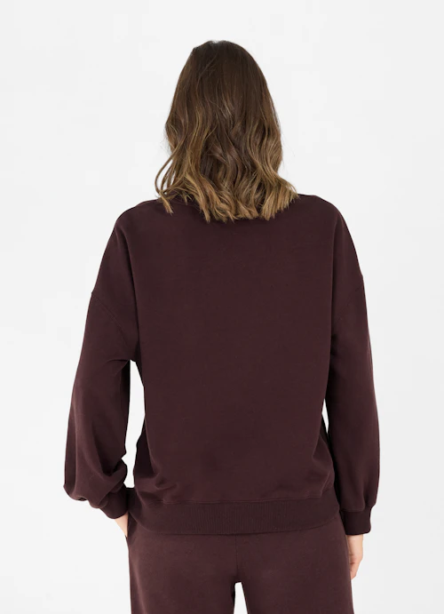 Loose Fit Sweaters Puff sleeve sweater burgundy