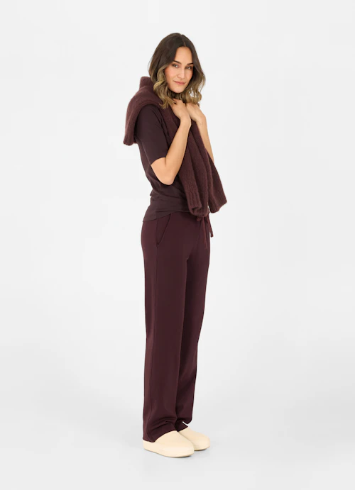 Slim Fit T-shirts Modal Stretch T-Shirt burgundy