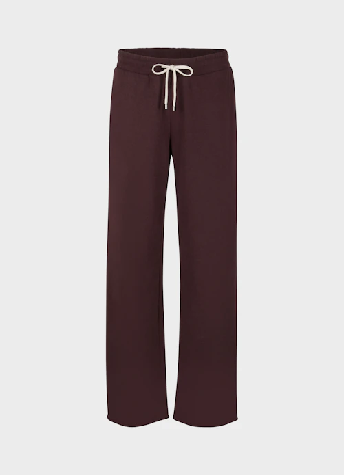 Wide Leg Sweatpants Cotton blend - Sweatpants burgundy